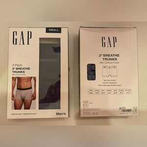 NWT GAP Mens 6 Pack Contour Pouch 3" Breathe Boxer Briefs Trunks Tag-less Small
